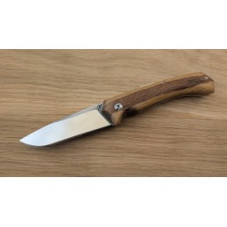 Pliant piémontais à retenue magnétique en bois de serpent et acier inox n690