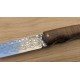 Pliant à cran forcé - bois de Koa et acier inox damacore
