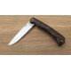 Pliant à cran forcé - bois de palmier noir et acier inox n690