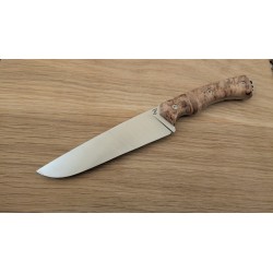 Fixe à tout faire manche en loupe d'érable stabilisé et acier inox 14C28N