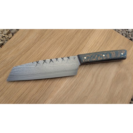 Fixe Cusine Acier sumingashi VG10 et platane stabilisé bleu