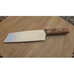 Fixe Cusine Acier14C28N et bois de loupe de cade