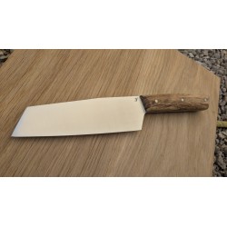 Fixe Cusine Acier14C28N et bois de loupe d'olivier